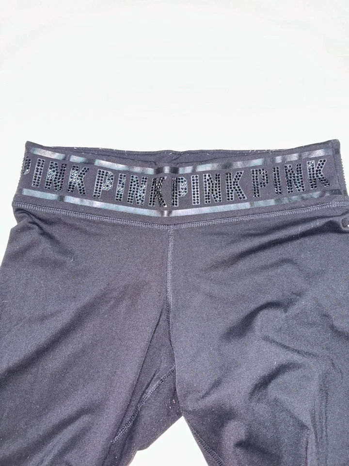 Leggings Victoria Secret originales para mujer medianos negros rosas Ultimate Foto 4 de 4