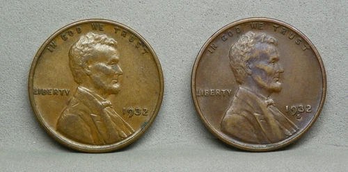 1932-P & D LINCOLN CENTS, XF (#2)