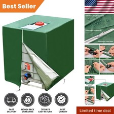 All-Weather 275 Gallon IBC Tote Cover - UV  Waterproof Protection in Green