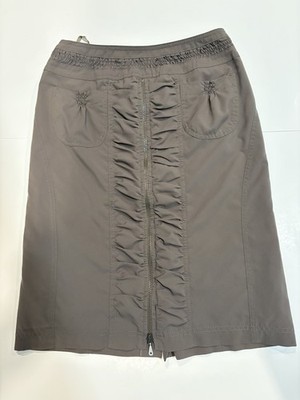 Basler Black Label Skirt Polyester lined Pockets, Zipper & Rouching Size 6/small