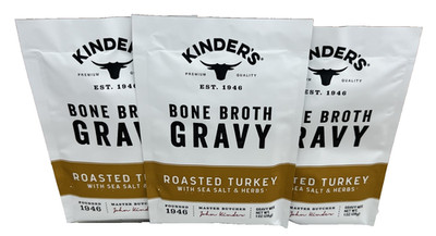 Kinders Roasted Turkey with Sea Salt & Herbs Bone Broth Gravy Mix 1 oz (3 Pack)