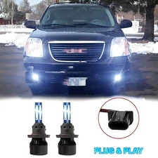 For GMC Yukon XL 1500 2007-2014 6000K LED Headlight Bulbs High Low Beam Kit 2PCS