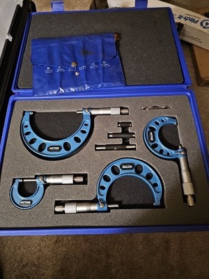 0-4''/0.0001'' Outside Micrometer Set  Machinist Tool Precision Anytime Tools