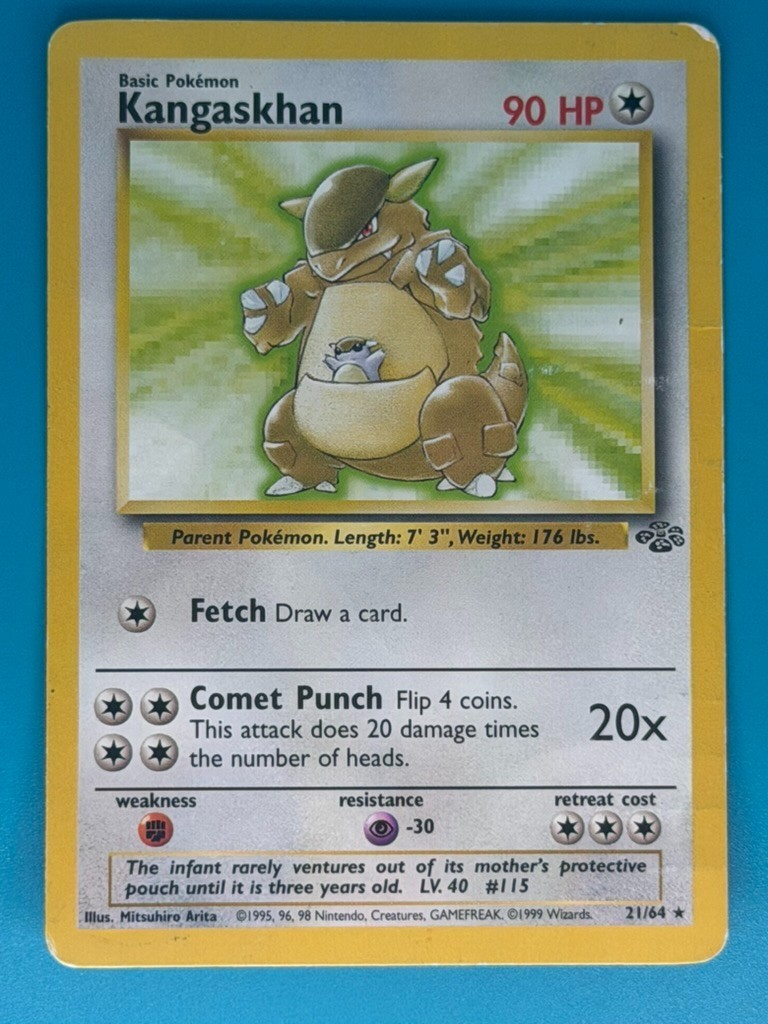 Pokemon - Kangaskhan (21/64) (Non-Holo) (Jungle Set) *Heavily Played - HP*