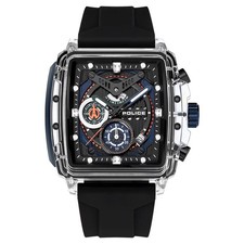 Image of POLICE Clout Chronograph Men's Watch Black/Transparent Chrono PEWGO0052401