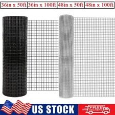  Hardware Cloth 36" 48" x 50'/100' Wire Mesh Roll Chicken Wire Fence 1/2" 19 Ga