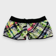 Op Girls' L (11-13) Multicolor Plaid Swim Shorts Drawstring Elastic Waist