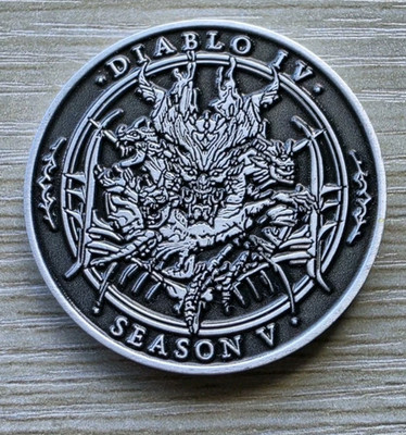 Diablo 4 IV Developer Coin Medal Season Of Infernal Horde #5 D4 Rare Blizzard PC
