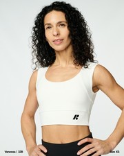 FORME Power Bra White Posture Correcting Sports Bra Med Support Mesh XL