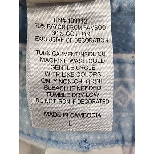 Munki Munki Flannel PJ Set Skis Women L White Pink Blue L/S Top Pants Soft EC - Picture 4 of 9