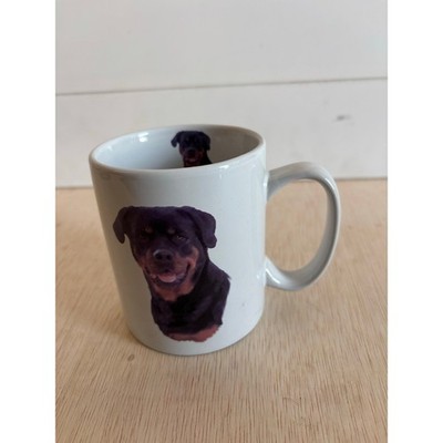 Vintage Bow Wow Meows Rottweiler Coffee Mug Dog Lover Coffee Cup 