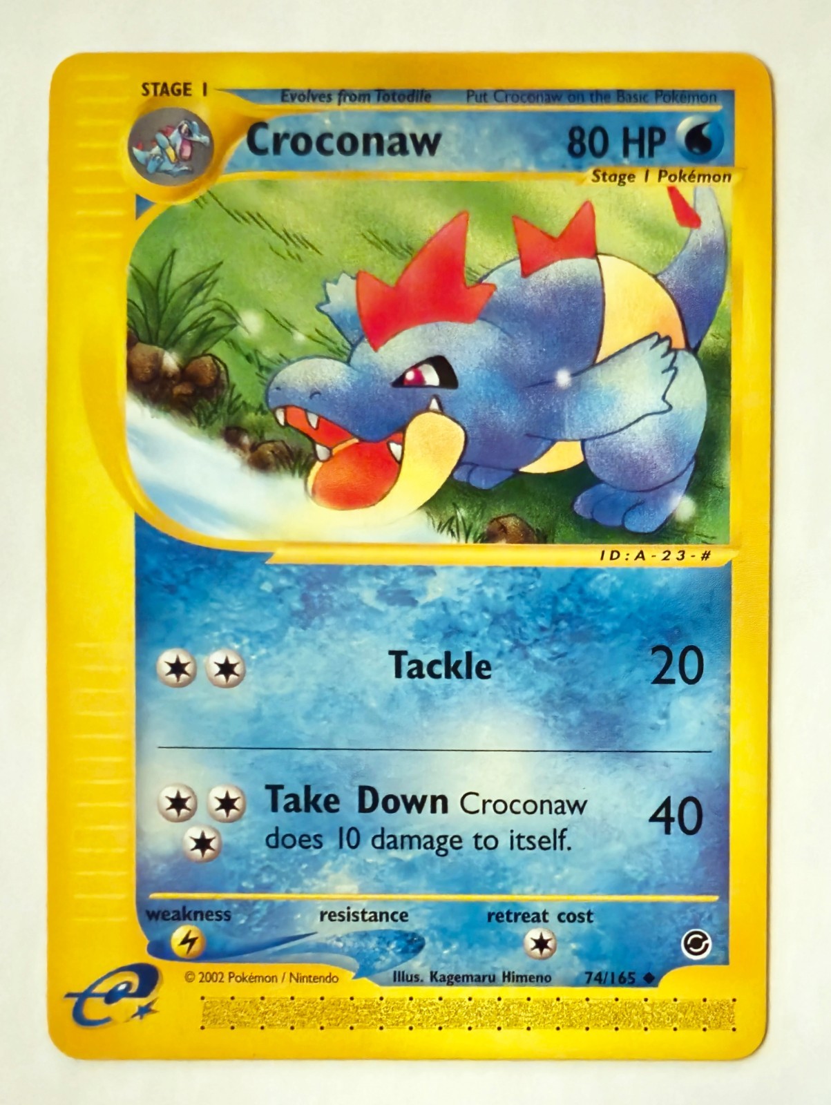 Croconaw 74/165 Pokémon TCG Expedition Base Set Vintage (2002) - e-Reader - NM