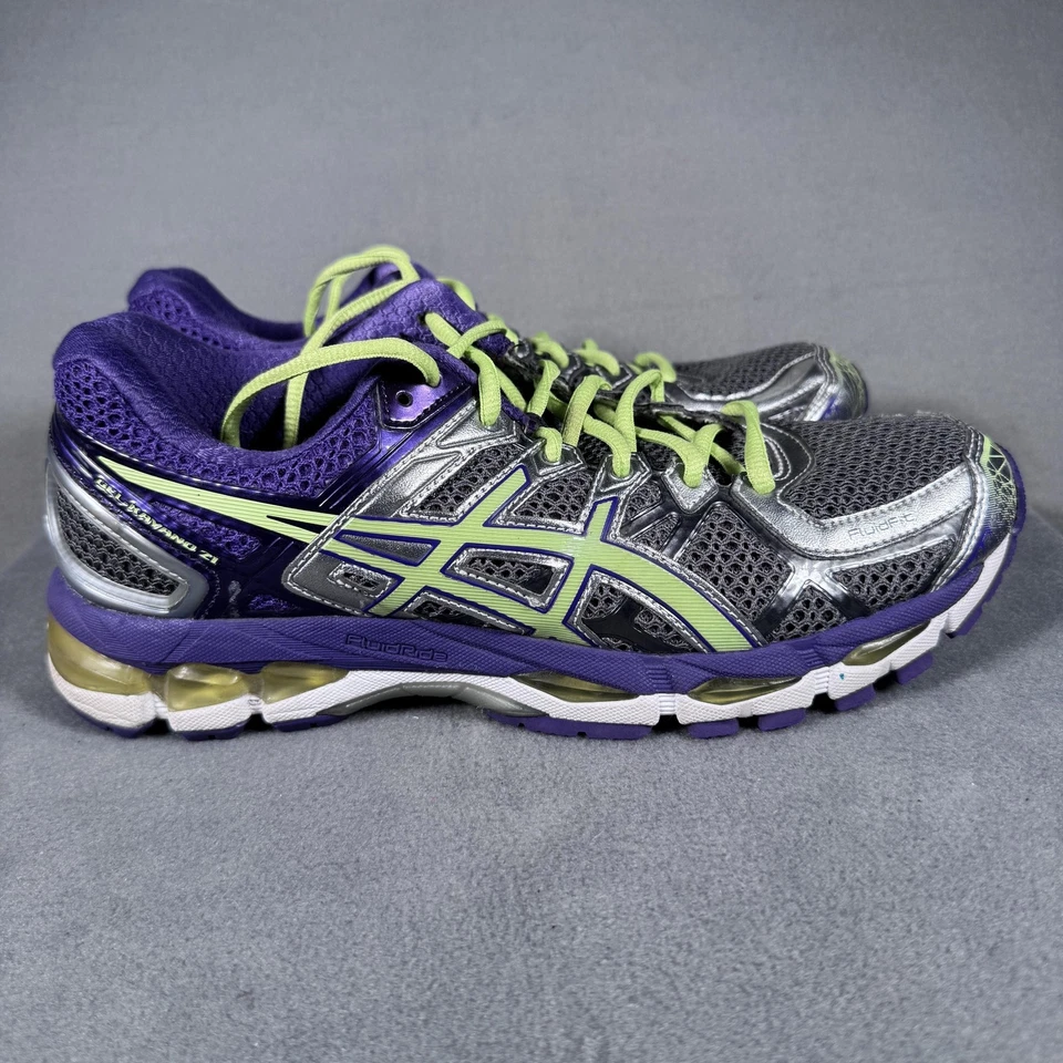 Asics Gel-Kayano 21 Shoes Womens Size 9.5 Purple Gray Running Stability Sneakers - Image 2 of 4