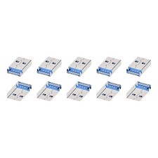 10 PCS USB 3.0 Type A Male Socket Connector SMT Repair Adapter 9-Pin 180 Degree