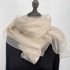 Lightweight Double Layer Silk Blend Shawl 27....