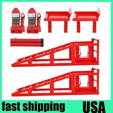 Hydraulic Car Ramps 5 Ton Capacity Low Profile Automotive Lift Ramps Car Repair