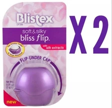 Blistex Soft & Silky Bliss flip w/silk extracts 2 Pack Fast Free Shipping🇺🇸