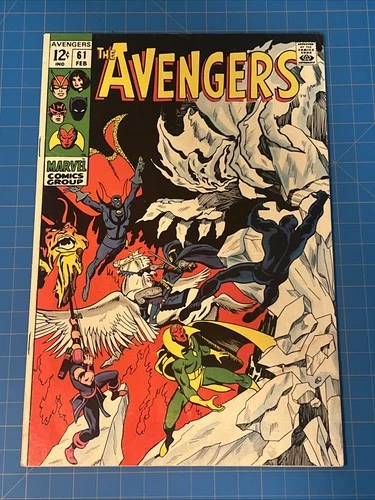 Avengers #61 1969 Vintage Marvel Comic Hawkeye Black Panther Dr. Strange Vision