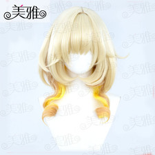 Honkai: Star Rail Aglaea Cosplay Golden Wig Halloween short hair Hairpiece Prop