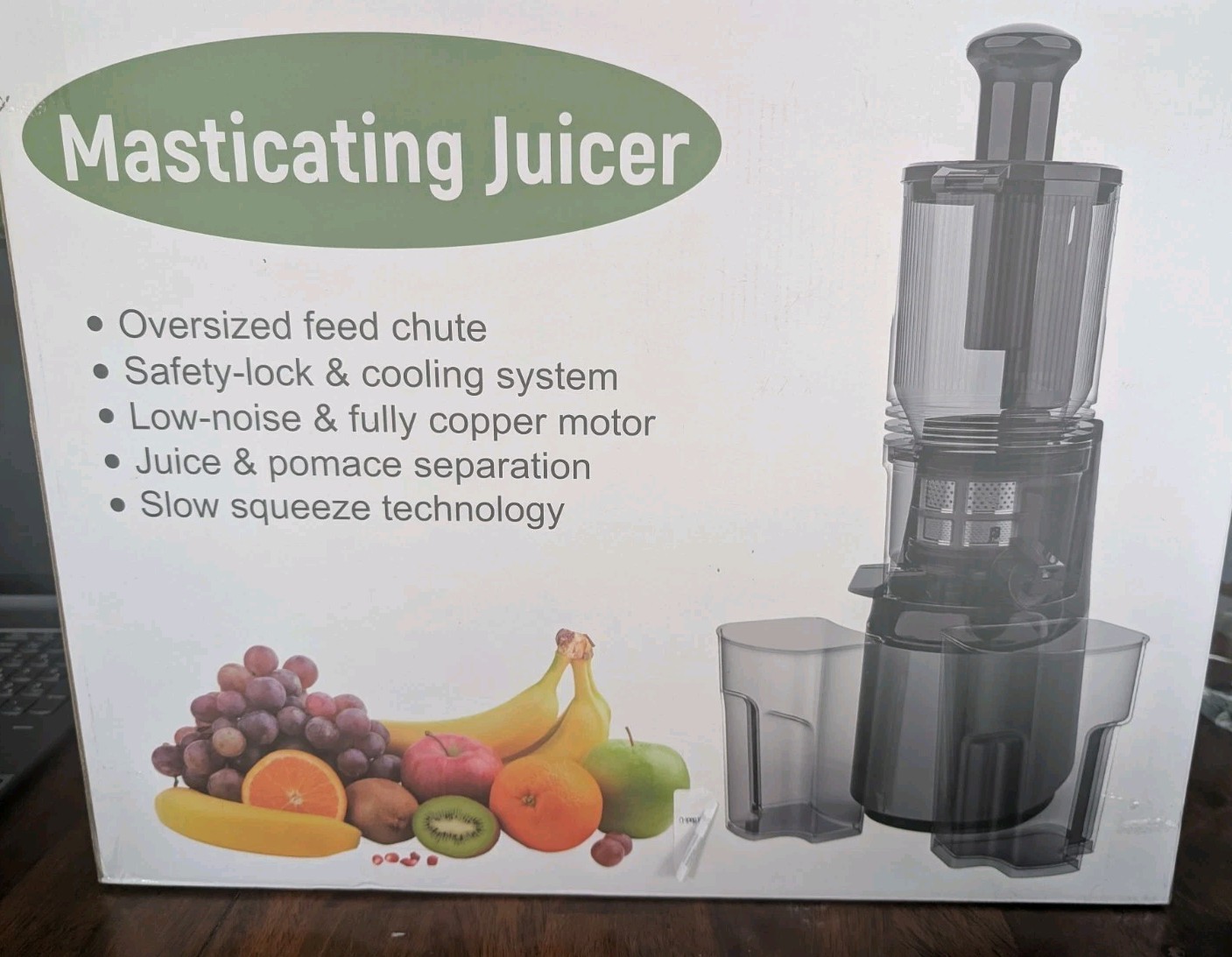 Cold Press Juicer Slow Masticating Juicer Large Feed Chute J