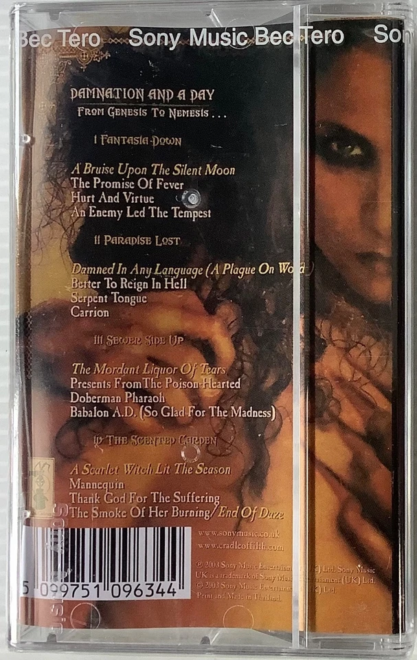 New Cradle of Filth Damnation And A Day Original Thailand Edition Cassette Seal - Image 2 of 3