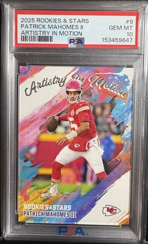 2025 Panini Rookies & Stars - Artistry in Motion Patrick Mahomes II #9 PSA 10