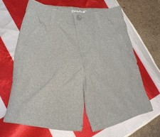 Cat Jack Boys 8 Gray Chino Shorts Regular Fit Flat Front Stretch Pockets