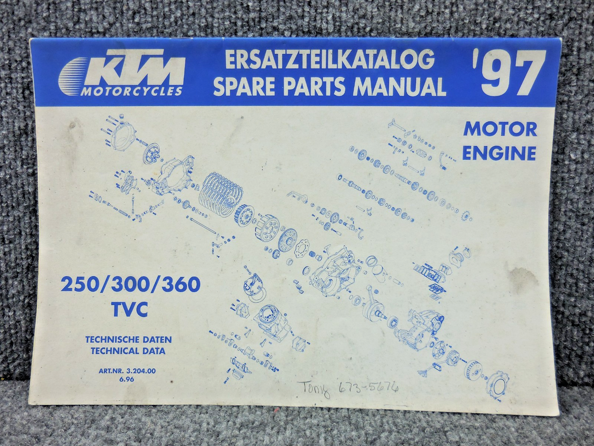 OEM Factory 1997 KTM 250 300 360 SX MXC EXC EGS Spare Parts