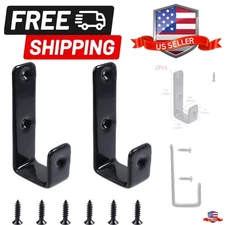 2 Pcs Bed Ladder Hooks Utility Hooks Hanger J Hooks Heavy Duty Metal PVC Coat...