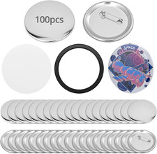 Metall Buttonrohlinge 58mm f&uuml;r Anstecker Herstellung Zubeh&ouml;r f&uuml;r DIY-Button