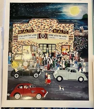 Deneille Moes FRIDAY NIGHT PICTURE SHOW Seriolithograph Hand Signed Numbered COA