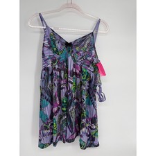 Betsey Johnson Intimates Butterfly Babydoll Chemise Set Lavender Sz M Org 75