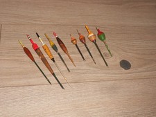 FISHING FLOATS x 9 VINTAGE Perch Floats-Fishing Tackle Joblot