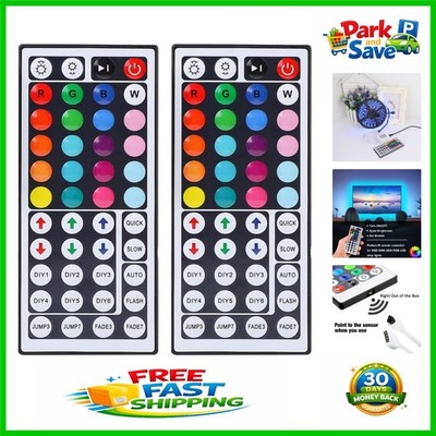 Safe and Certified RGB LED Strip Remote Controller - 2 Pack, Ergonomic Design