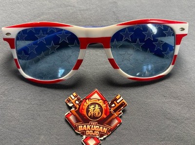 USA Flag Sunglasses Red White Blue Star Lenses Patriotic Party Shades
