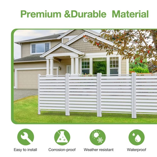 Air Conditioner Fence for Outside 36" W X 44" H White No Dig Privacy Panels P... - Picture 4 of 6