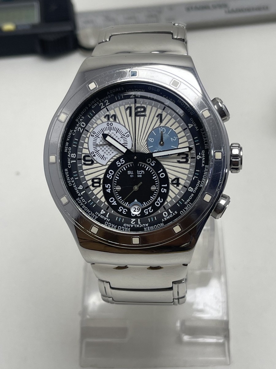 Swatch Irony Chronograph SR936SW Stainless Steel Watch 2000s Swiss