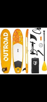 OUTROAD Bright Orange Stand Up Inflatable Paddle Board BRAND NEW