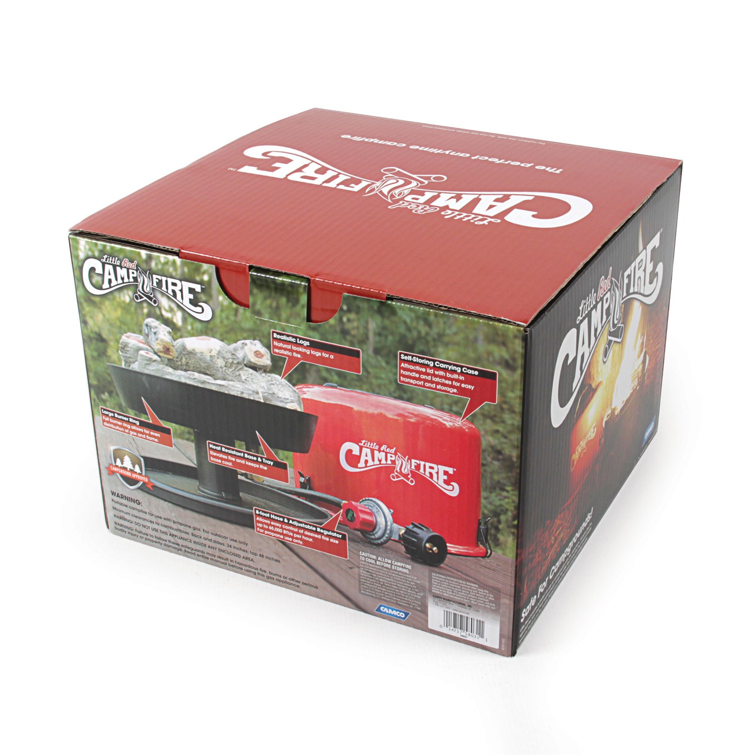 Camco Little Red Outdoor Portable Tabletop Propane Heater Fire Pit 11.25 Inch