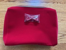 Estee Lauder Red Velvet Cosmetic 2020 Train Case Zipper NEW Christmas velvet