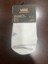 Womens Vans White/Blue Letters Kickinit Crew Socks Size 6.5-10