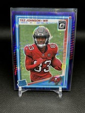 Panini 2025 Donruss Optic Rated Rookie Tez Johnson #231 Purple Shock Prizm Bucc…