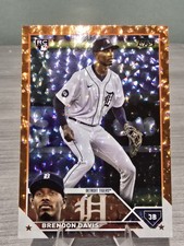 Topps 2023 Series 2 Orange Foil Brendon Davis Detroit Tigers Rookie #494 /299