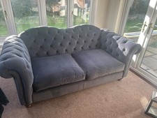 Joules dfs Chesterfield Sofa x 2 plus armchair  Velvet 