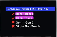 14.0" LCD Screen for Lenovo Thinkpad E14 6th Gen 21M7 FHD+ 40pin Touch Display