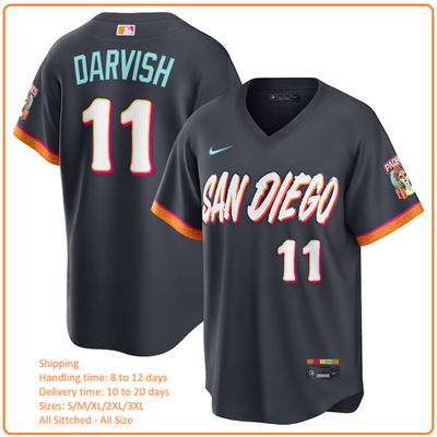 Men's San Diego Padres #11 Yu Darvish 2026 City Connect Stadium