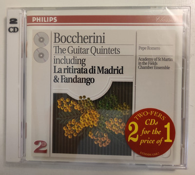 Boccherini The Guitar Quintets Pepe Romero Fandango 2 CDs NIP!