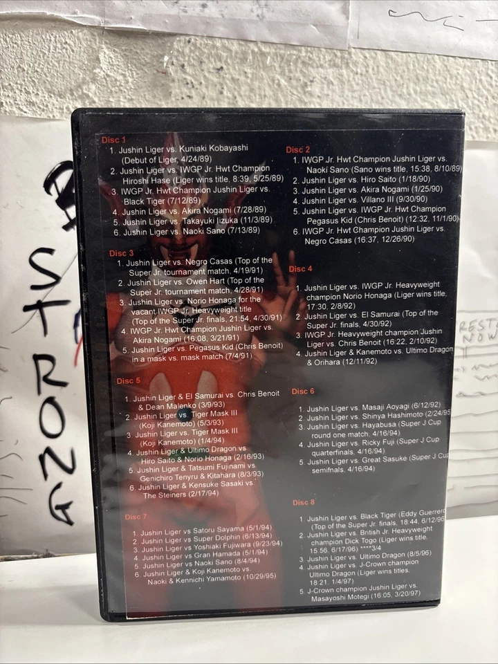 Jushin Thunder Liger TV Special Wrestling DVD 8 Disc set NJPW WWE AJPW ROH MINT - Image 3 of 4