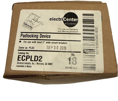 Siemens ECPLD2 2  Breaker Padlocking Device-  18 total per box new