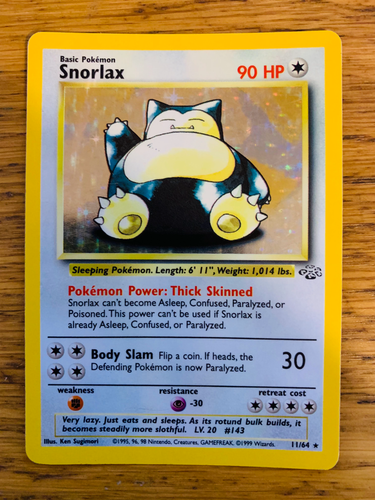 Snorlax (11/64) Holo Jungle Set Pokemon Card! FAST & FREE P&P! - Picture 21 of 78